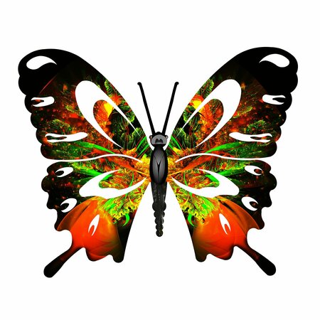 NEXT INNOVATIONS Small Butterfly Electrified Wall Art 101410009-ELECTRIFIED